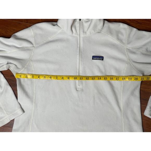 Patagonia Sweater Womens L White Long Sleeve 1/4 Zip Micro D Fleece 26278 - Picture 5 of 7